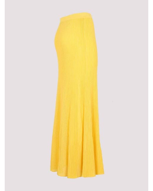 Gabriela Hearst Yellow Wool Eula Skirt