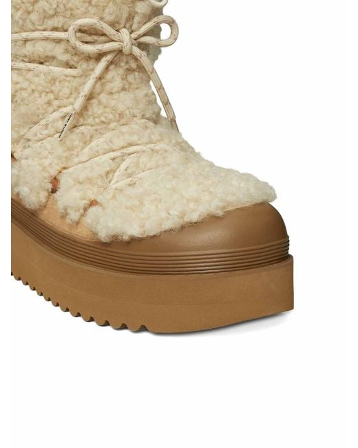 Tory Burch Natural Mellow Shearling Boots