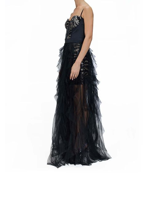 Just Cavalli Blue Long Sequin Dress