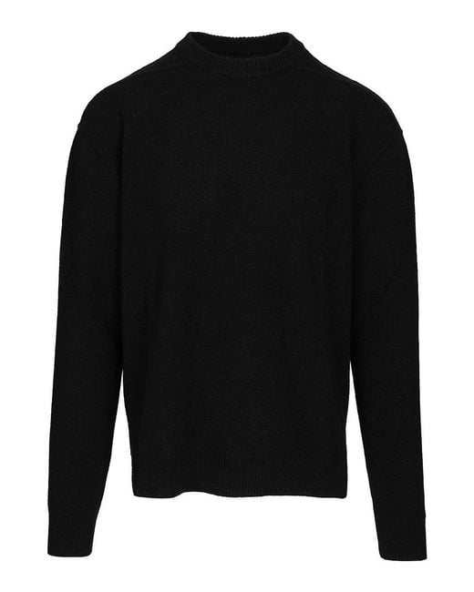 Rick Owens Black Crew Neck Sweater for men