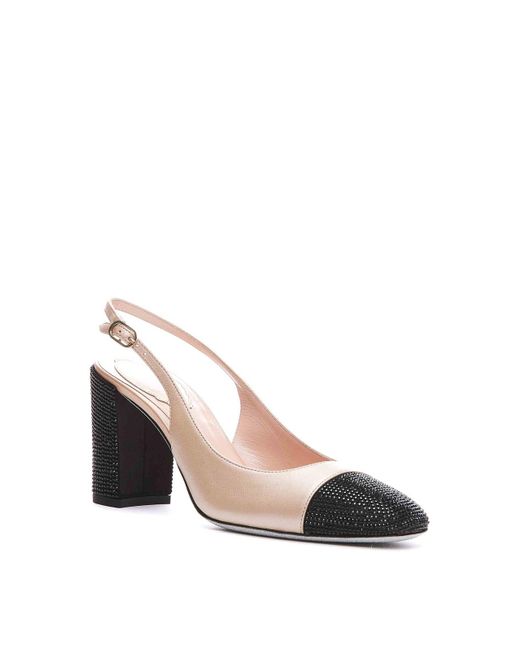 Rene Caovilla Multicolor Mid Heel Slingback