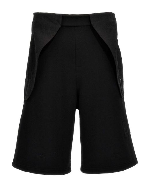 A_COLD_WALL* Black Overlay Cargo Bermuda Shorts for men