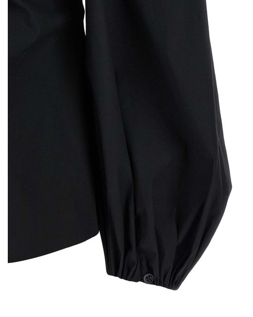 Carolina Herrera Black Puff' Sleeve Top