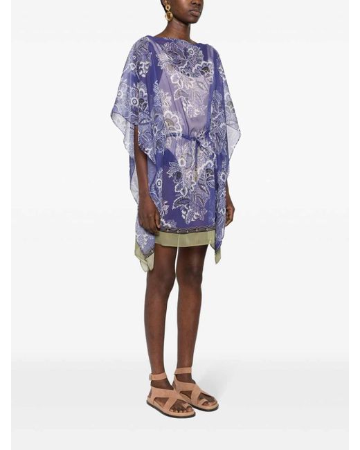 Etro Blue Short Caftan