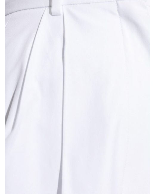 Sportmax White Cotton Trousers
