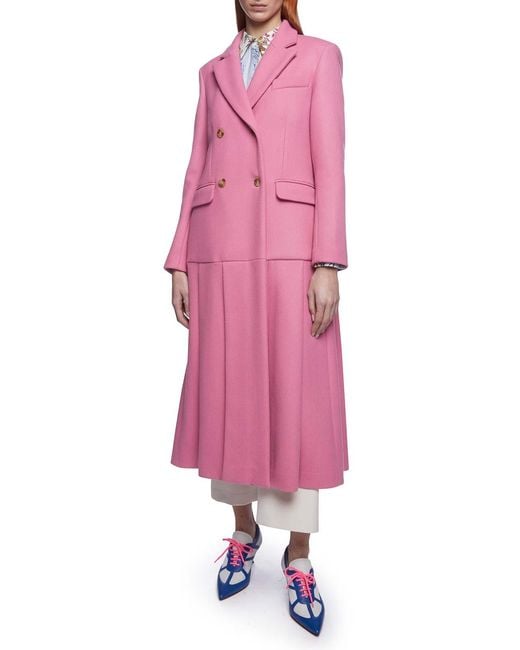 Vivetta Pink Wool Cloth Coat