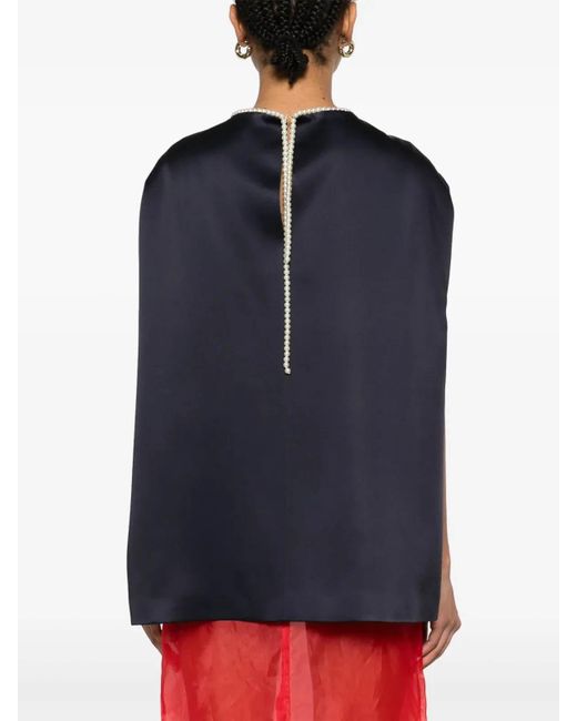 Carven Blue Sleeveless Blouse