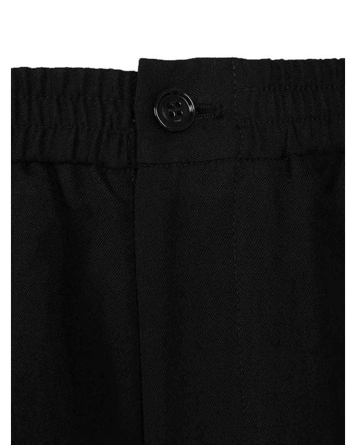 AMI Black Ami Shorts With Elasticated Waist for men