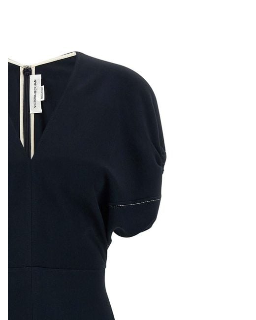 Victoria Beckham Blue Edith Dress