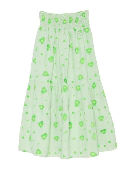 ORSINA Green Animalier Skirt