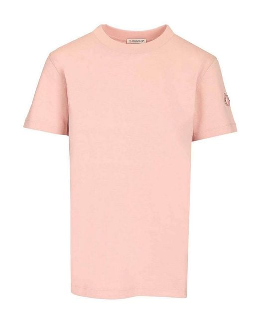 Moncler Pink Cotton T-Shirt