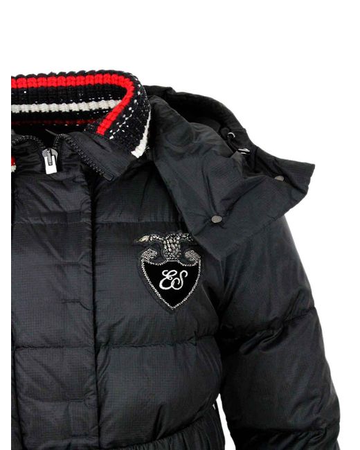 Ermanno Scervino Black Coats Poliestere