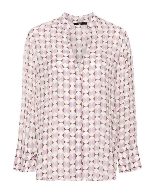 Seventy Pink Geometric Print Shirt