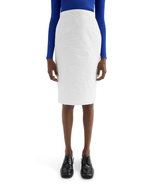 Jil Sander White High-Waisted Skirt