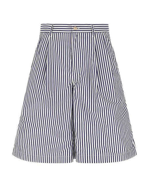 Comme des Garçons White Cotton Bermuda Shorts for men