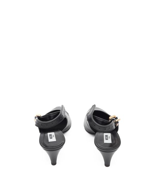 Moschino Black Tie Me Sling Back