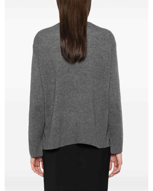 Be You Gray Cashmere Crewneck Sweater