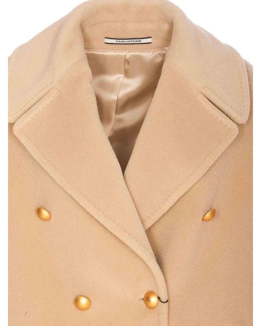 Tagliatore Natural Long Sleeve V-Neck Double-Breasted Jacket