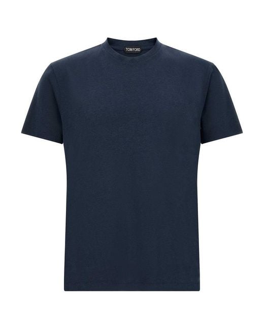 Tom Ford Blue Crew-Neck T-Shirt for men