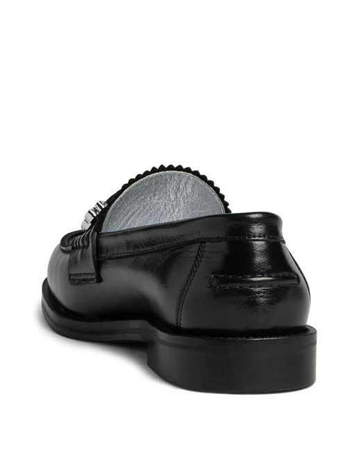 DSquared² Black Leather 'Loafers' Shoes