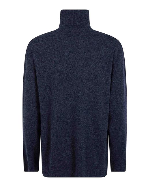 P.A.R.O.S.H. Blue Cashmere Turtle Neck Sweater