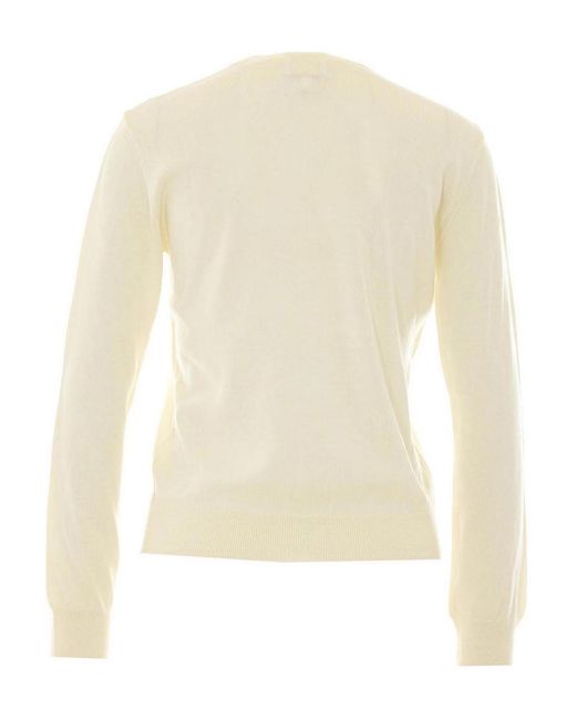 A.P.C. White Cardigan With Frontal Buttons Closure