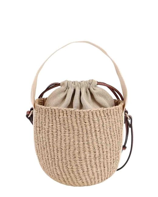 Borsa A Secchiello Rafia di Chloé in Metallic
