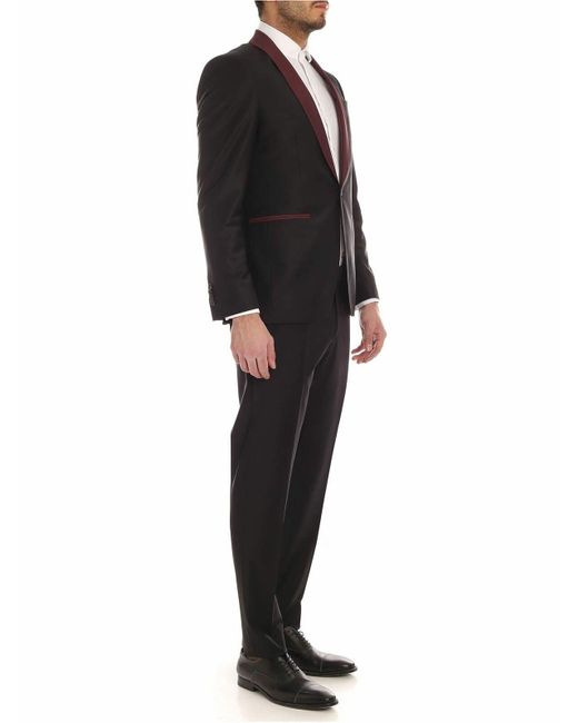 Karl Lagerfeld Black Suit With Details for men