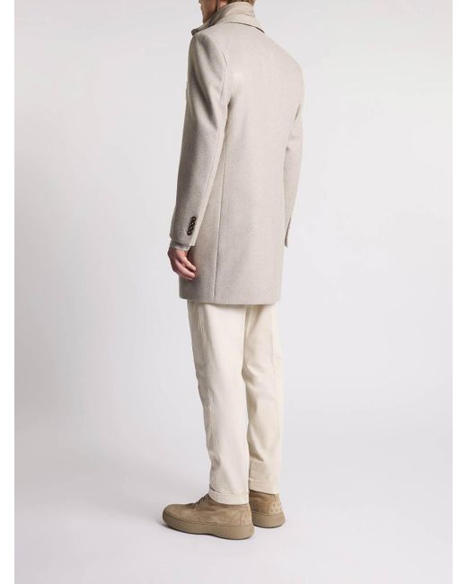 Fay Natural Double -Breasted Coat for men