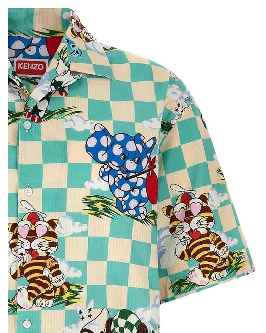 KENZO Green Cartoon' Shirt for men