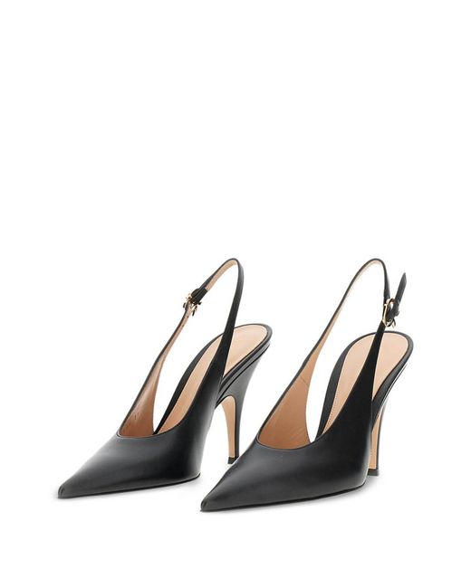 Gianvito Rossi White Sofia Leather Slingback Pumps