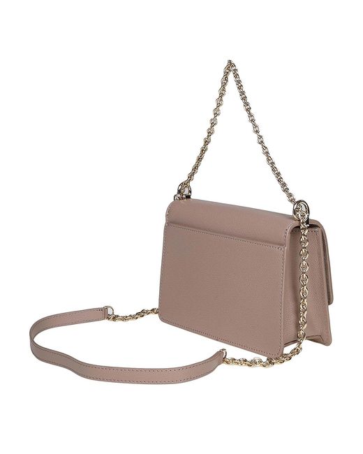 Furla Gray 1927 Leather Bag With Jewel Closure