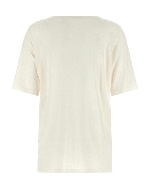 Stella McCartney White Beads Embroidery T-Shirt
