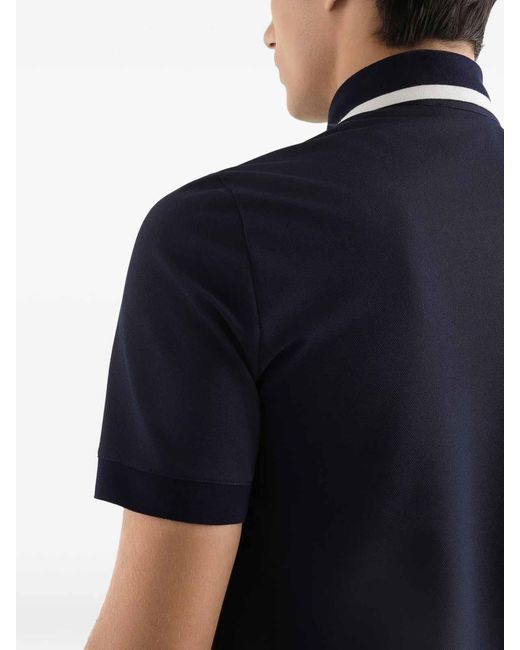 Dolce & Gabbana Blue Embroidered-Logo Polo Shirt for men