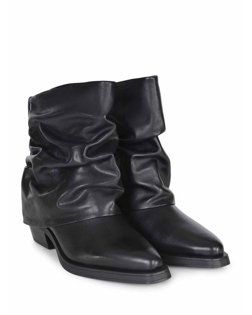 Ash Black Boots Made Of Leather