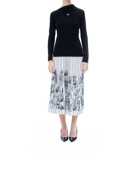 Karl Lagerfeld Blue Elegant Cashmere Sweater