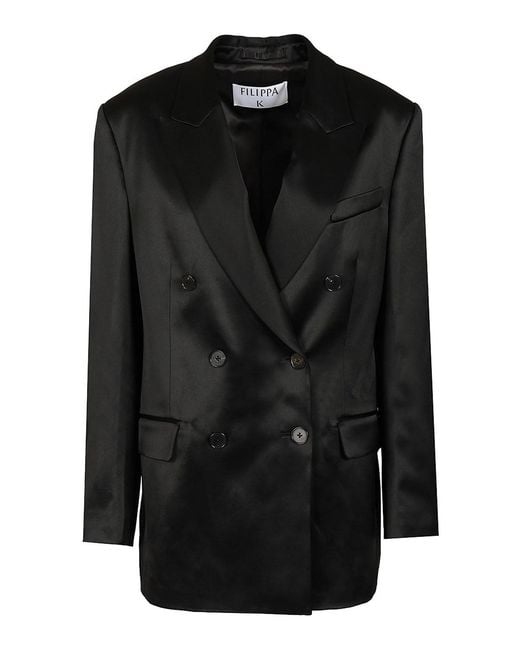 Filippa K Black Double-Breasted Blazer Jackets
