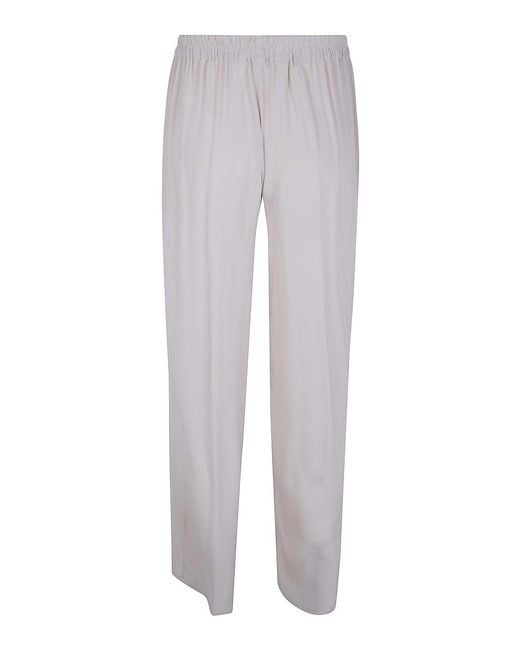 Rossopuro Gray Long Silk Trousers