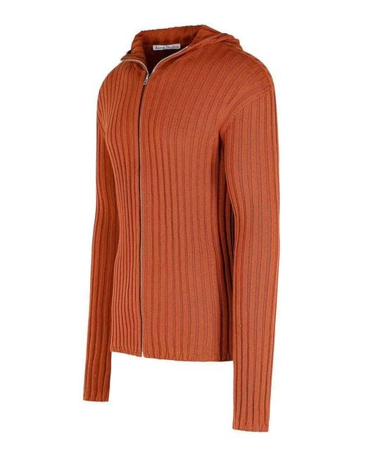Acne Orange Brick Cotton Sweatshirt for men