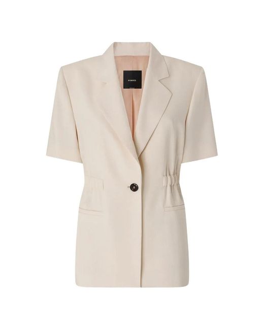Pinko Natural Assago Frisottino Swan Jacket