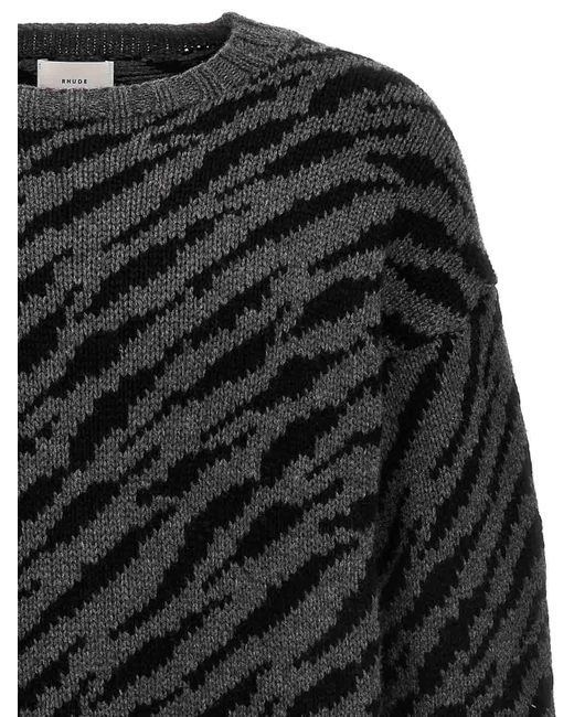 Rhude Black Round Neck for men