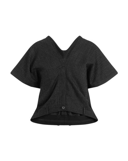 Balenciaga Black Tailored Top