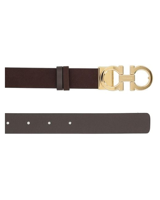 Ferragamo White Reversible Belt