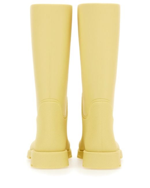 Burberry Yellow Mini Rubber Boots for men