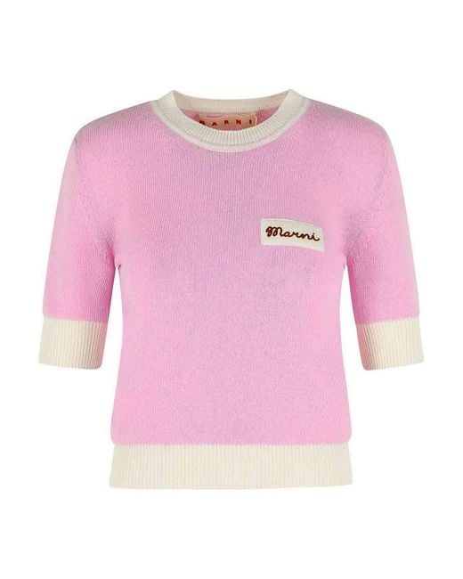 Marni Pink Wool Blend Sweater
