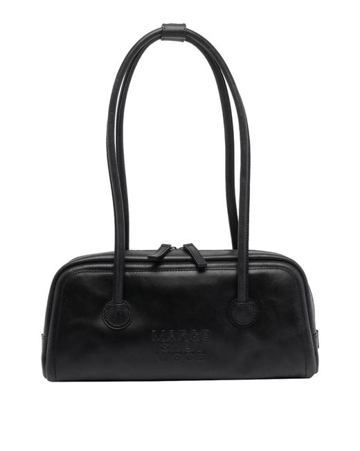MARGE SHERWOOD Black Soft Boston Ew Shoulder Bag