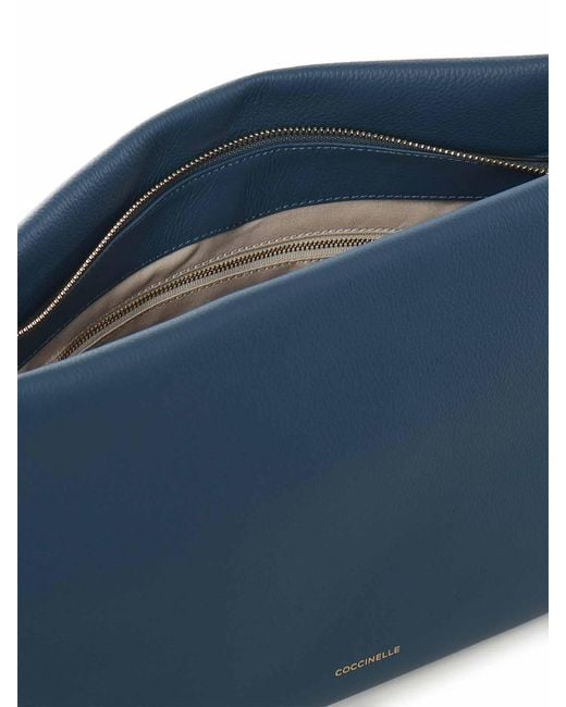 Coccinelle Blue Medium Boheme Leather Bag