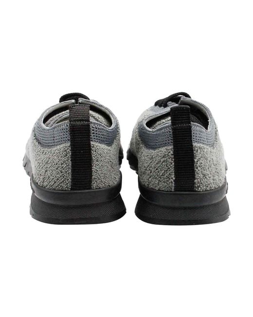 Kiton Gray Tech Fabric Sneakers for men
