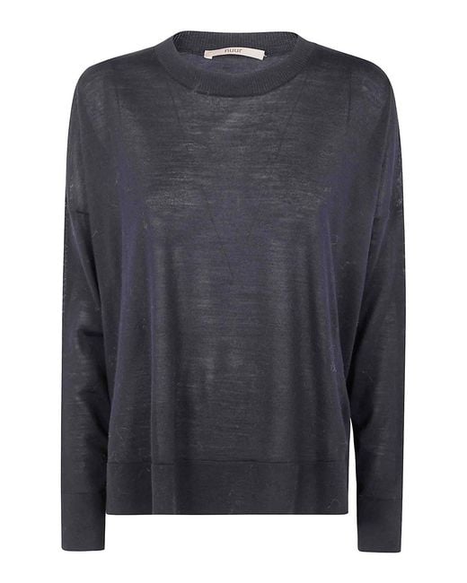 Nuur Black Comfy Round Neck Ml Sweater