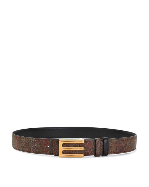 Etro White Belt Buckle Logo
